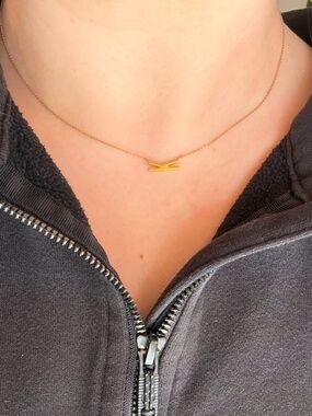 K Dainty Monogram Necklace